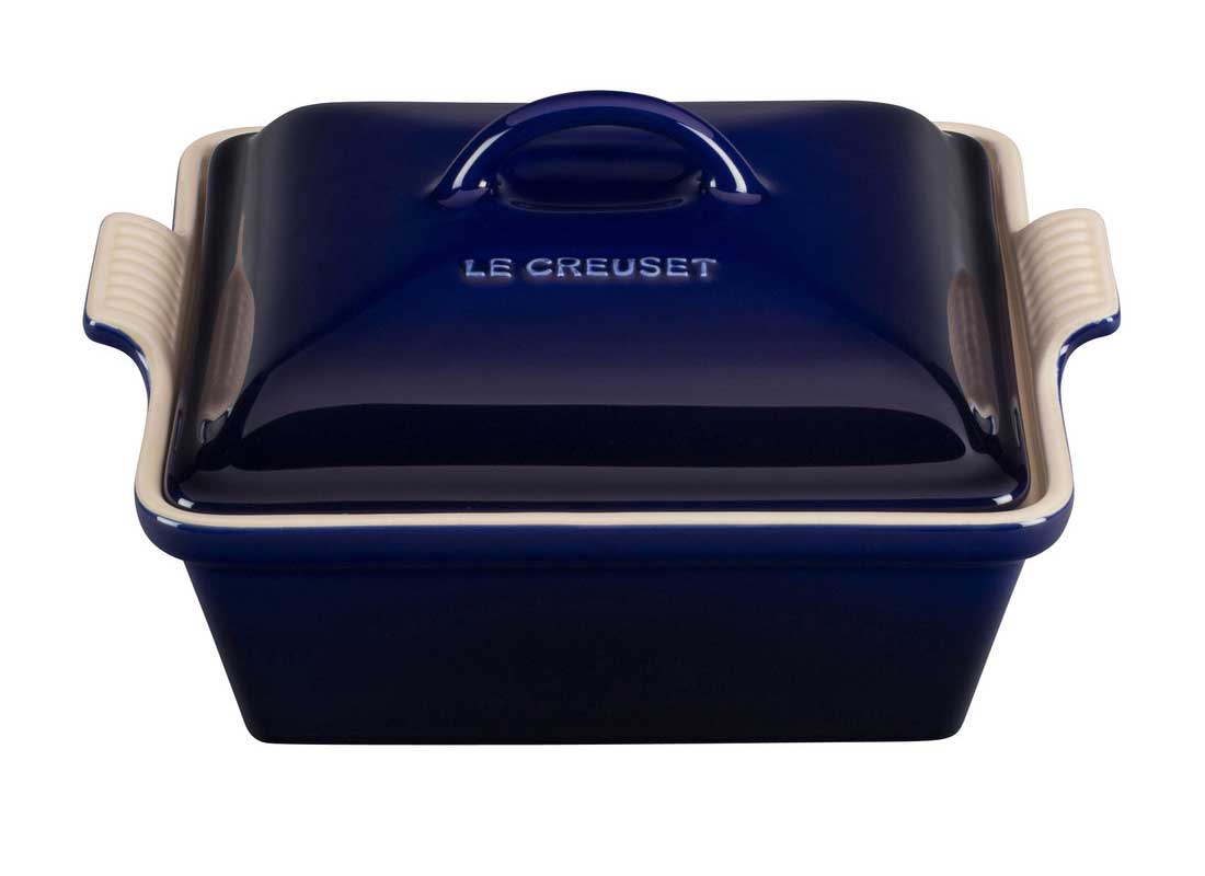 Le Creuset Heritage Covered Square Caribbean Blue Stoneware Ceramic Baking  Dish + Reviews