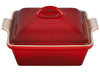 Le Creuset 2.5 Quart Heritage Covered Square Stoneware Casserole - Cerise