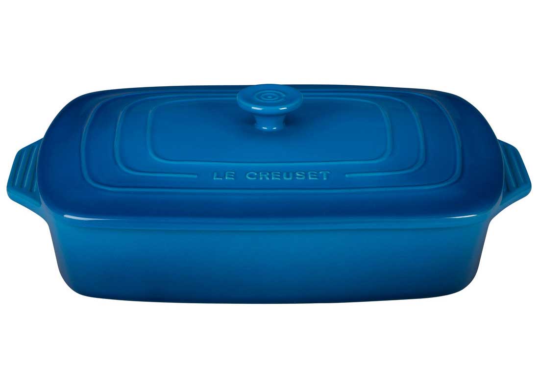 thumbnail interactive-video image 1 of Le CreusetEiffel Tower Collection Stoneware Covered Rectangular Casserole, 3.5 Qt. (12.5\" X 8.5\"), White 1 of 11