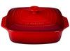 Le Creuset 2.75 Quart Covered Square Stoneware Casserole - Cerise