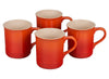 Le Creuset 14 Ounce Stoneware Mugs - Set of 4