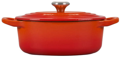 Le Creuset Signature 15.5 Quart Oval Enameled Cast Iron Dutch Oven - Flame