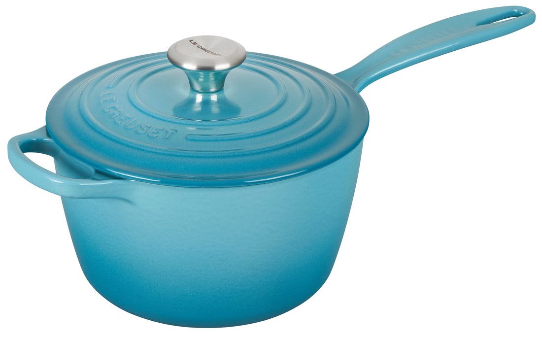 Le Creuset 1.75 Quart Enameled Cast Iron Signature Saucepan - Caribbean