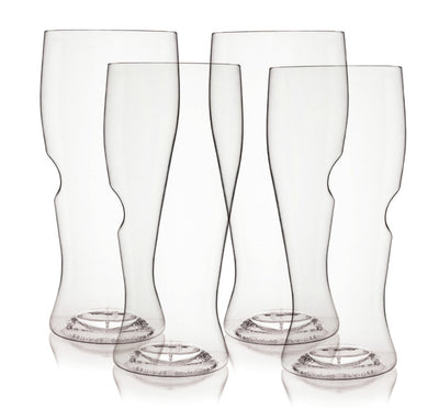 Govino Top Rack Series Shatterproof Beer Glasses, Dishwasher Safe, Set of 4