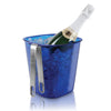 Metrokane Rabbit Ice Bucket with Stainless Tongs, Blue