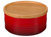 Le Creuset 23 Ounce Stoneware Storage Canister w/Wood Lid