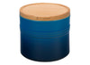 Le Creuset 1.5 Quart Stoneware Storage Canister w/Wood Lid