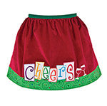 Embroidered Cheers Cocktail Apron