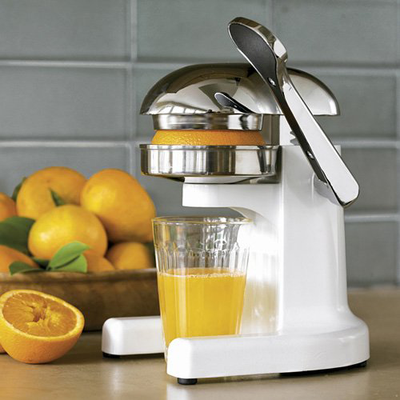 Metrokane Mighty OJ Home Juicer White - Chrome Head