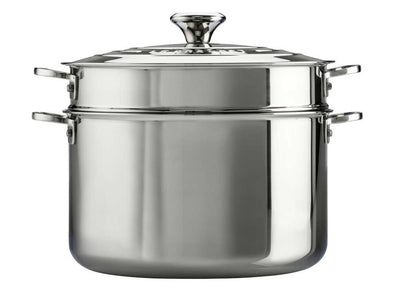 Le Creuset 9 Quart Stainless Steel Stockpot w/Colander Insert