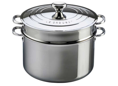 Le Creuset 9 Quart Stainless Steel Stockpot w/Colander Insert