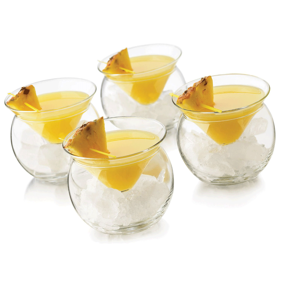 Libbey Cool Cocktail Thriller Chiller 2 Piece Martini Glasses