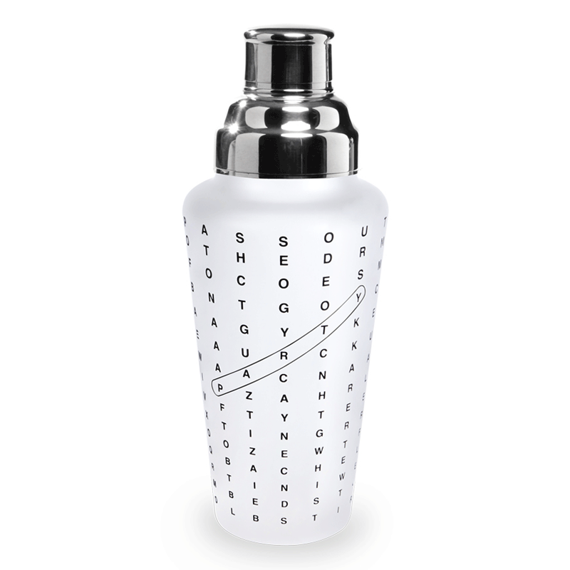 Crossword Cocktail Shaker