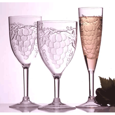 Acrylic White Wine Glasses (Set of 4)