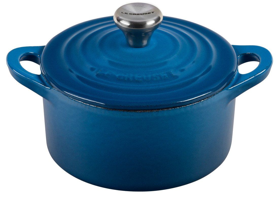 3.5-Quart Enameled Cast Iron Dutch Oven, Teal, Blue Sold by at Home