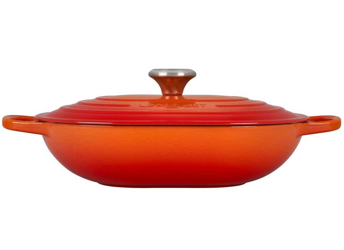 Cast iron oval casserole 30 cm - Red – Qulinart