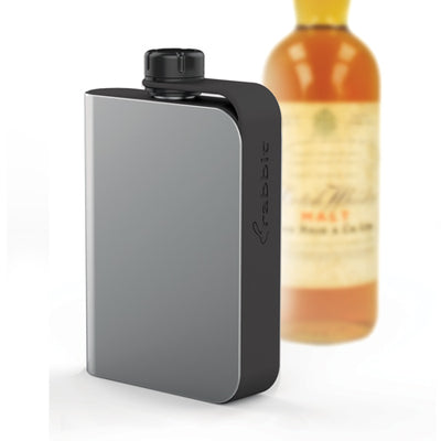 Metrokane Rabbit Tethered Hip Flask, 6 oz.