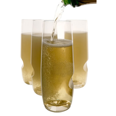 Govino Top Rack Series Shatterproof Champagne Glasses, Dishwasher Safe, Set of 4