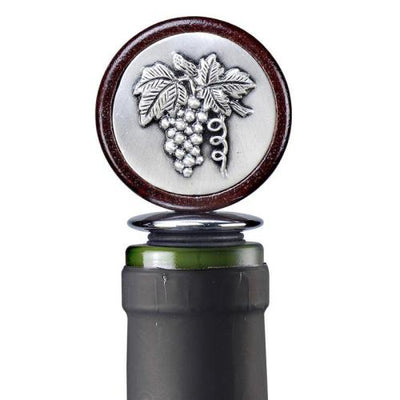 Pewter Grapes Medallion Wine Bottle Stoppers