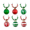 Happy Holidays Ornament Wine Glass Charms