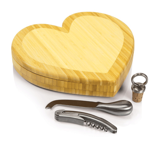 Picnic Time Heart Cutting Board