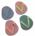 Marina Flip Flop Coasters - Set of 4