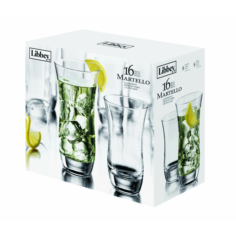 16-Piece Glassware Set (Flare), Libbey