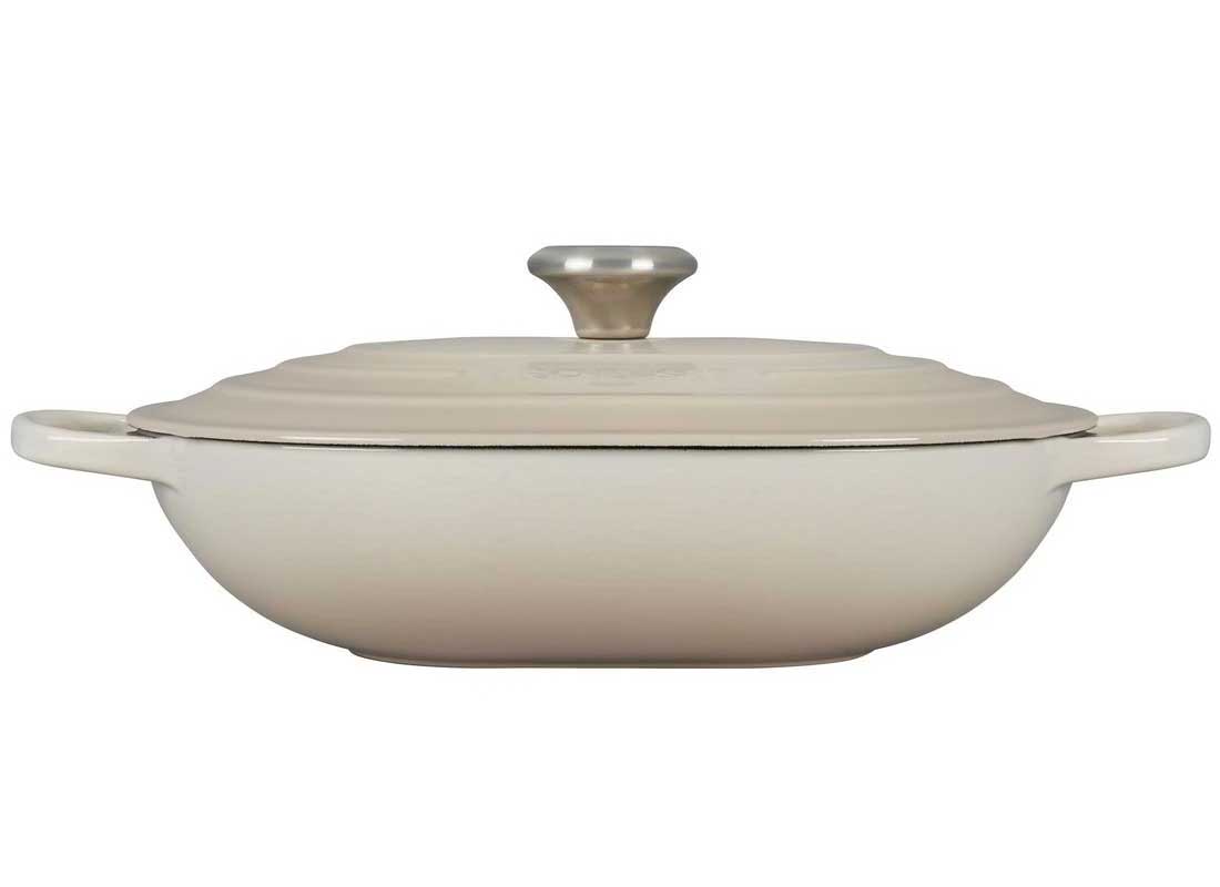 Le Creuset 3.75 Quart Signature Oval Enameled Cast Iron Casserole - Meringue
