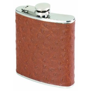 Oenophilia Brown Ostrich Flask - 6 oz