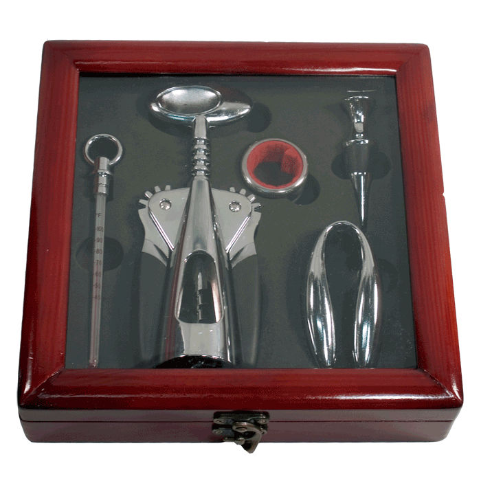 Pampered Grape Deluxe Five Piece Wine Tool Set