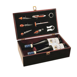 Pampered Grape Connoisseur Double Bottle Wine Box