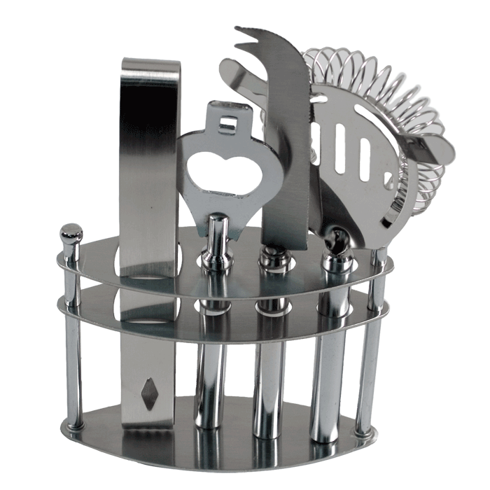 Pampered Grape 4pcs Stainless Steel Bar Set