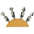 Pampered Grape Stainless Steel Wine Stopper Set