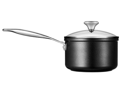 Le Creuset 3 Quart Toughened Nonstick Pro Saucepan w/Glass Lid