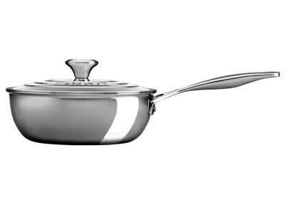 Le Creuset 2 Quart Stainless Steel Saucier Pan