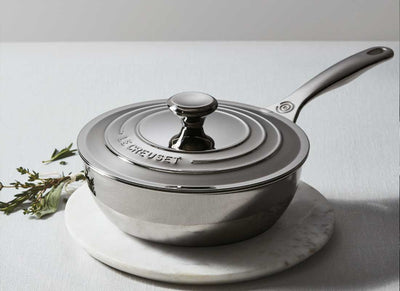 Le Creuset 2 Quart Stainless Steel Saucier Pan