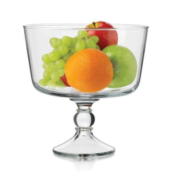Glass Trifle Bowl With Lid
