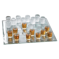 Shot Glass Checkers with 14" Square Checkerboard