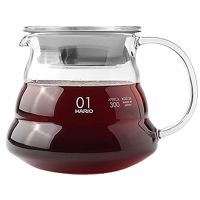 Hario V60 Clear Glass Range Coffee Server, 360 mL/0.38 QT