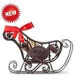 Sleigh Cork Cage Bottle Ornament