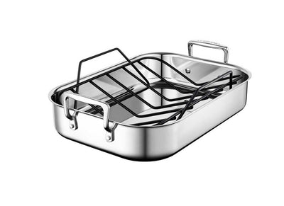 Le Creuset Large Stainless Steel Roasting Pan w/Nonstick Rack