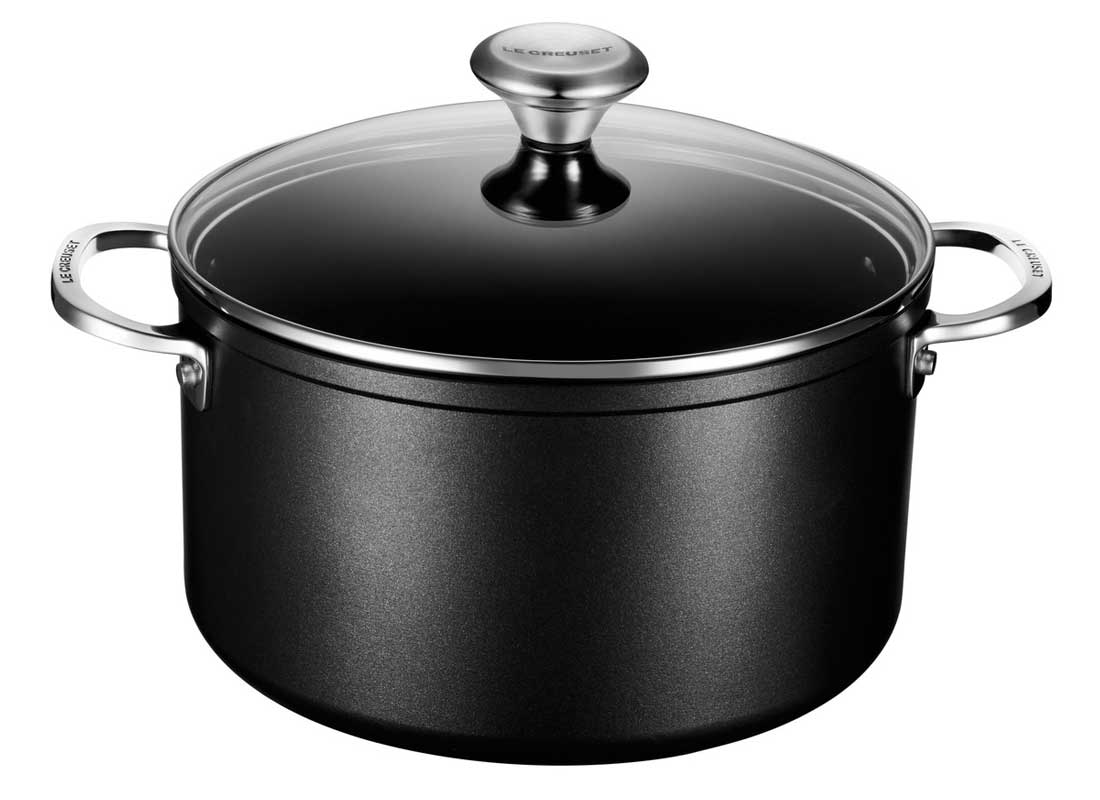 Le Creuset 6.3 Quart Toughened Nonstick Pro Stockpot w/Glass Lid