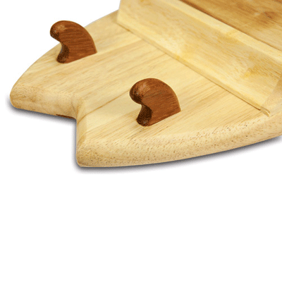 Picnic Time Surfboard-Shaped Cutting Board & Tools