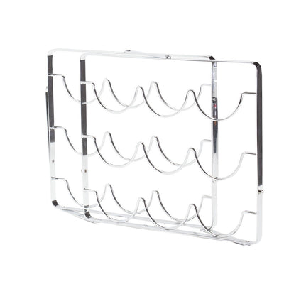 Swell 9 Bottle Chrome Wine Rack