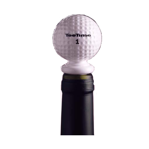 Tee-Time Acrylic Golf Ball Bottle Stopper