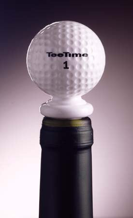 Tee-Time Acrylic Golf Ball Bottle Stopper