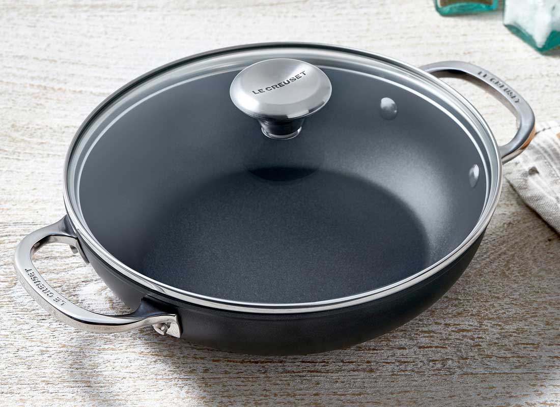 Le Creuset Toughened Nonstick Pro Stockpot with Glass Lid, 6.3 qt.