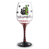 Taste of Purrfection Hand-Decorated Wine Glass