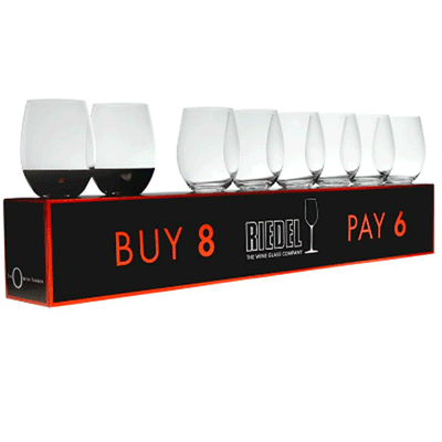 Riedel "O" 6+2 Cabernet / Merlot Tumbler Set