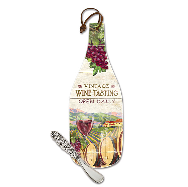 Wine Tasting Wine Bottle Cheese Server